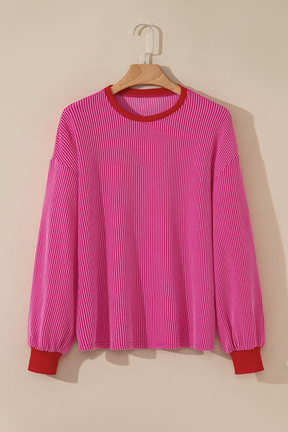 Bright pink drop shoulder top - Love Salve